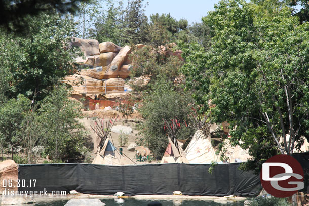 The covers are back on the teepees.