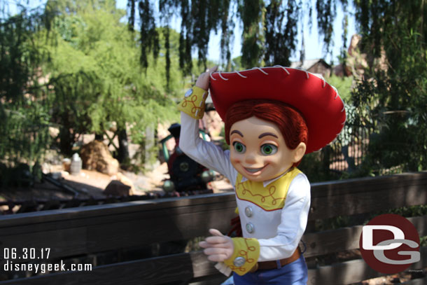 Jessie was out near Big Thunder this afternoon.