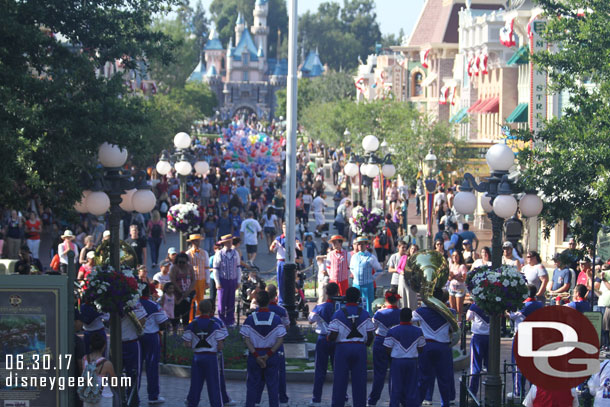 Returned to Town Square for the Flag Retreat.