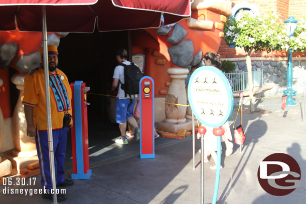 After visiting the Goofy Water fountain returned to use my FastPass at 6:45pm.