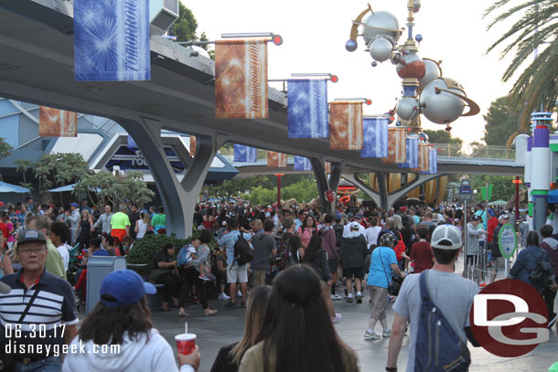 Tomorrowland looked busy but was actually not too bad to walk through.