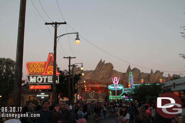 Was on Route 66 as the lights came on this evening.