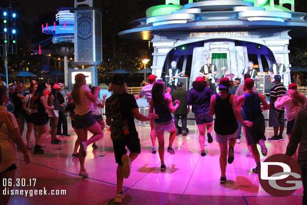 A group of kids took over the dance floor and brought a lot of energy.