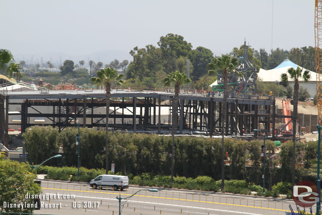 To the far left is the Millennium Falcon attraction building.