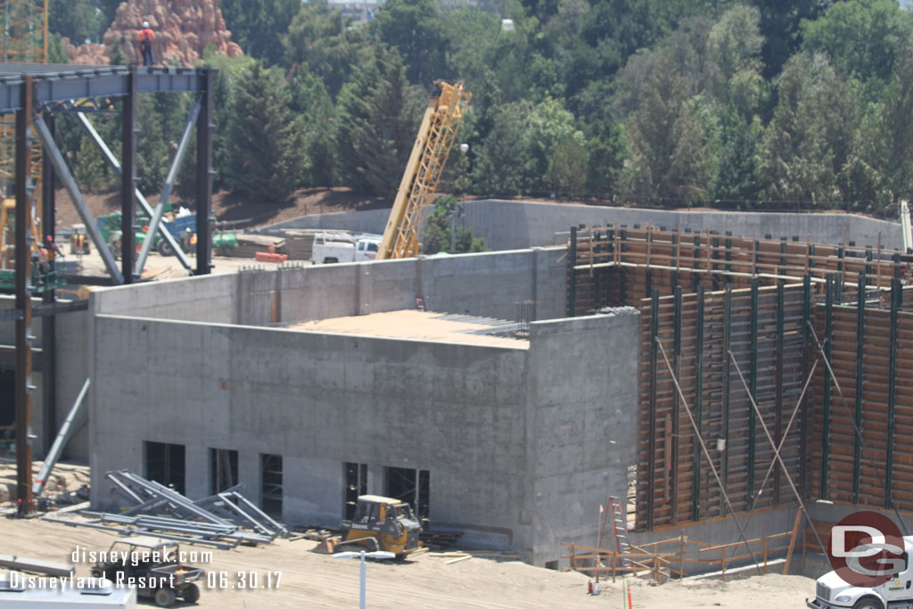 To the right of the battle escape steel this concrete structure continues to grow.  Looks like supports being set up inside for a second story.