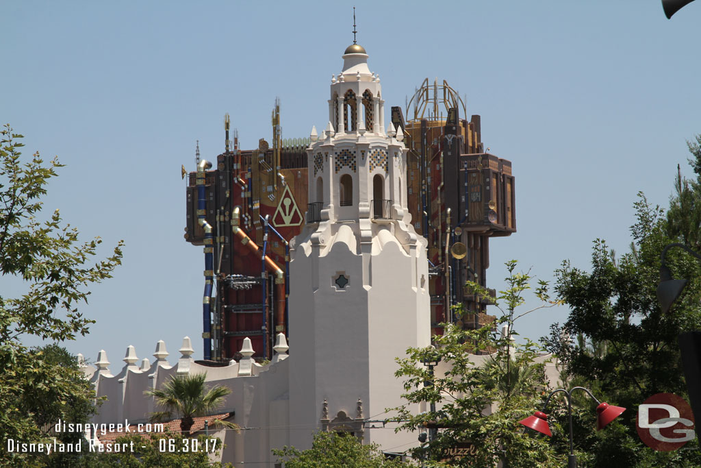 The fortress looming behind Carthay Circle