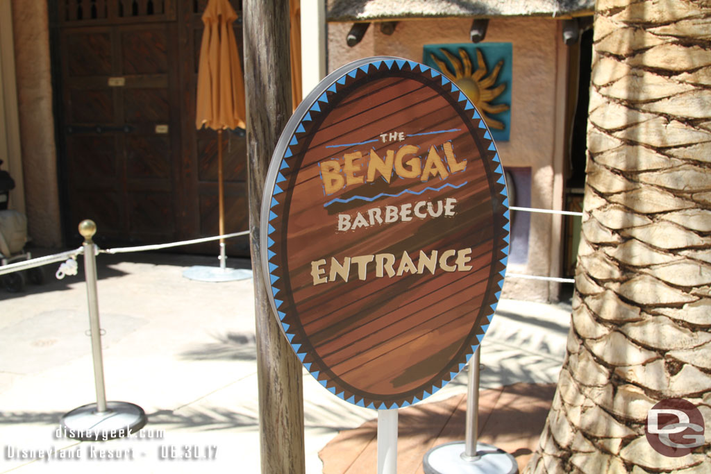 A queue set up and marked off for Bengal.