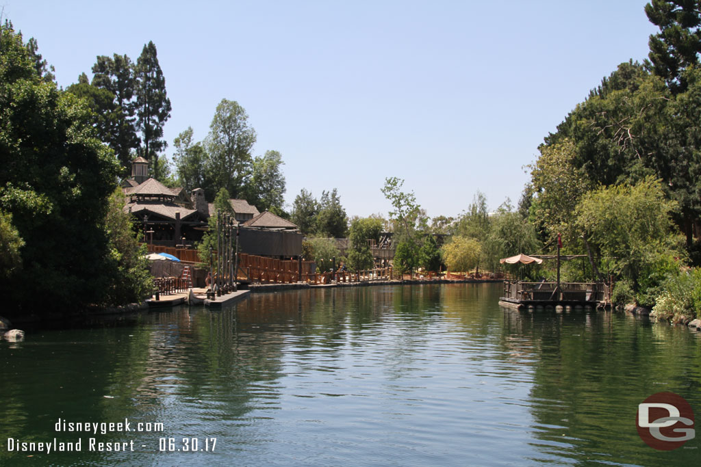 Looking up river as I crossed to reach Tom Sawyer Island.