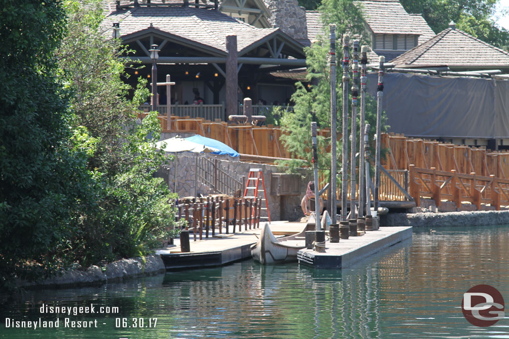 Work looks nearly complete on the canoe dock.