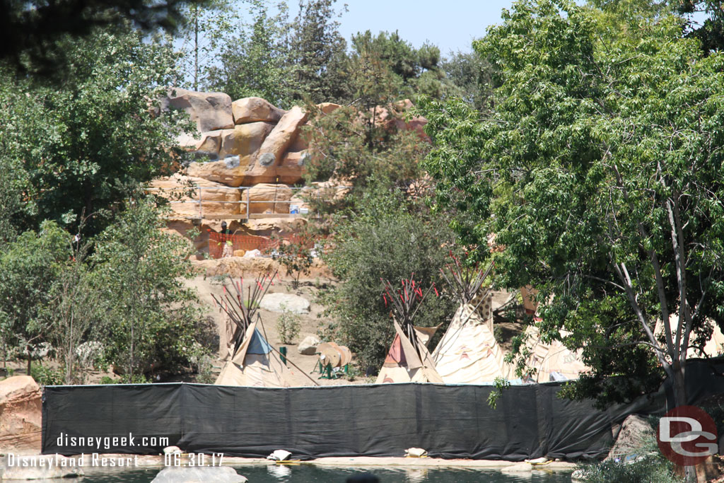 The covers are back on the teepees.