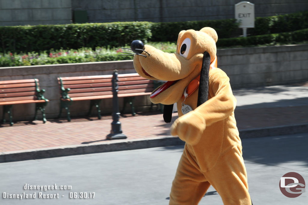 Pluto on the move in Town Square.