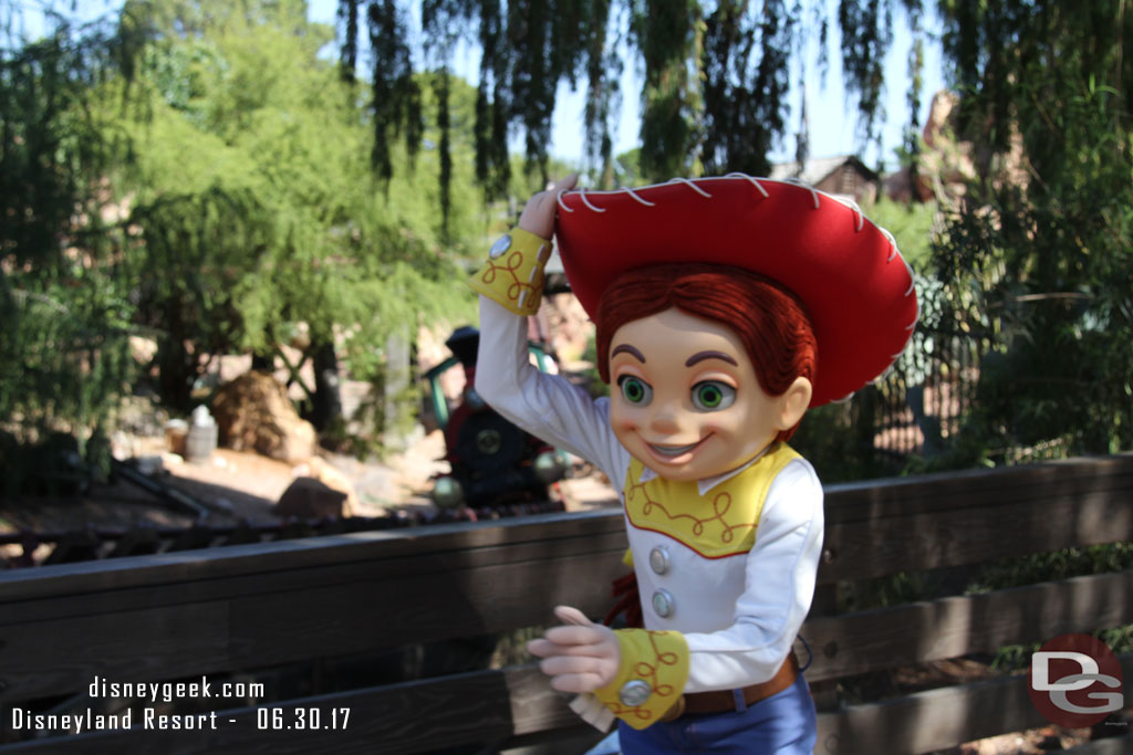 Jessie was out near Big Thunder this afternoon.