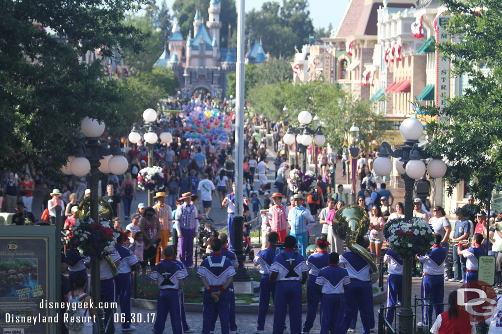 Returned to Town Square for the Flag Retreat.