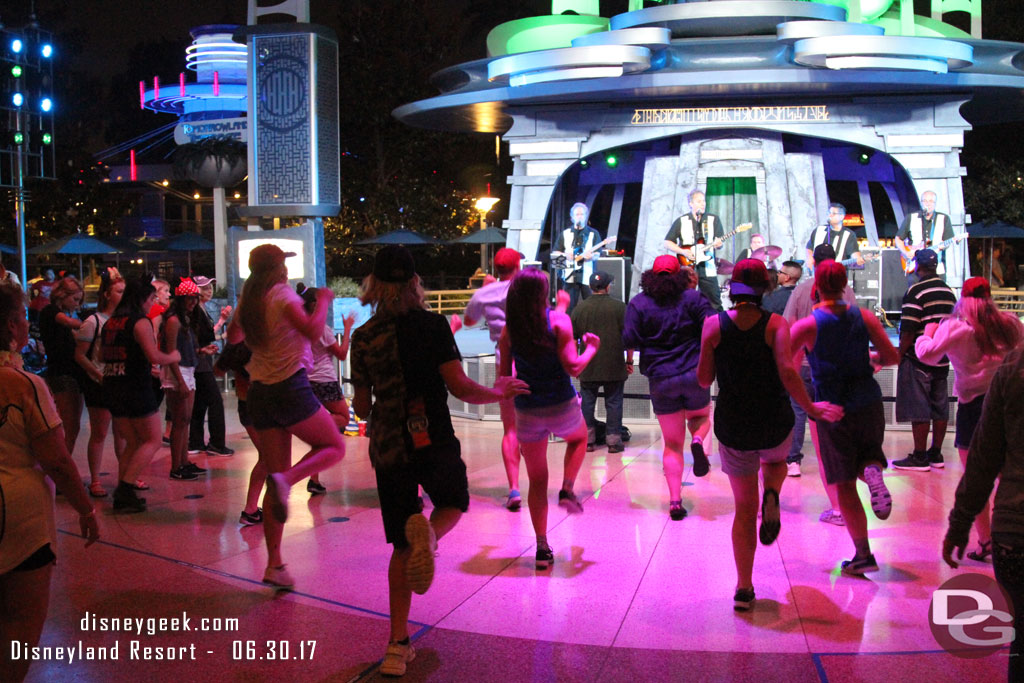 A group of kids took over the dance floor and brought a lot of energy.