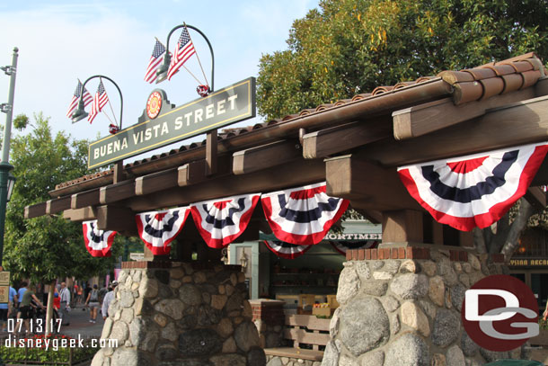 Buena Vista Street as the sun started to break through.