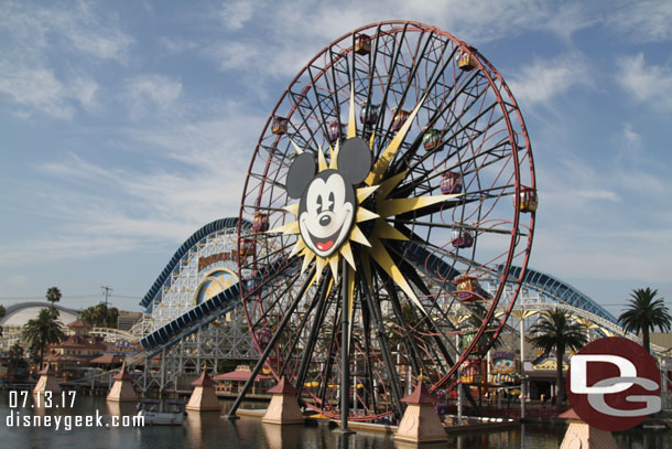 The view from the Golden Zephyr of the Fun Wheel.