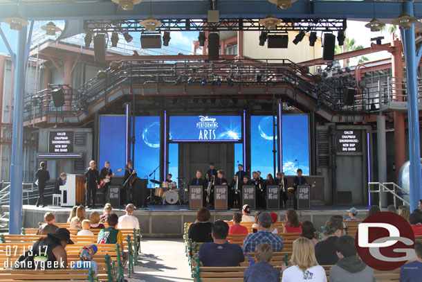 A performing arts group on the stage.