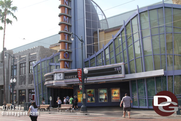 Renovation work continues in the Animation Building so the main lobby is closed.