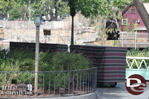 Carts out, assuming these are the temporary FastPass carts for Fantasmic.