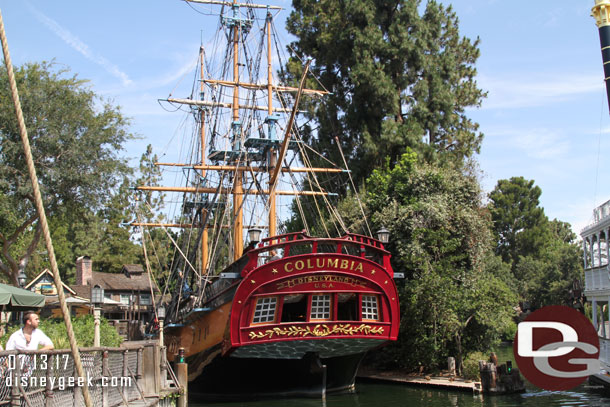 The Columbia was in the Harbor.