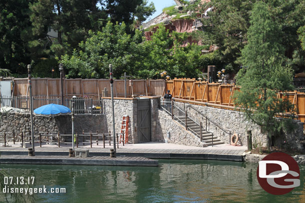 Walls were still up in Critter Country along the Rivers of America.