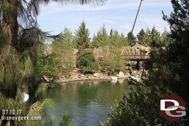 The view from near Fort Wilderness on Tom Sawyer Island of the northern bank.