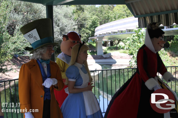 The Alice in Wonderland group hanging out at the old motorboat dock.