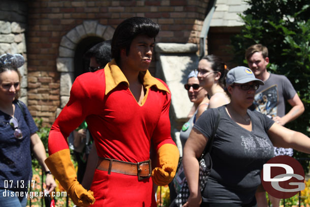 Gaston roaming around Fantasyland.