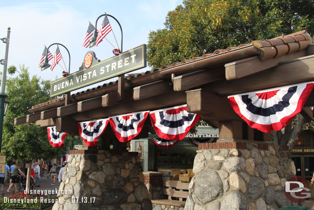 Buena Vista Street as the sun started to break through.