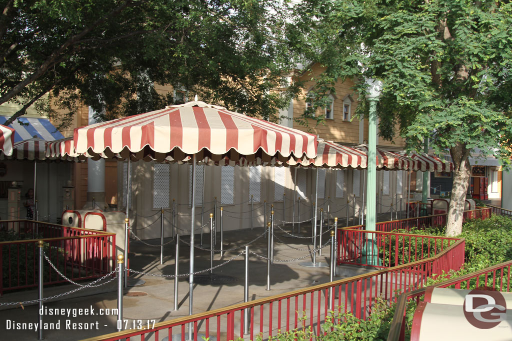 Renovation work going on for the small interior portion of the Toy Story queue.. would be nice to see them add A/C or better fans.