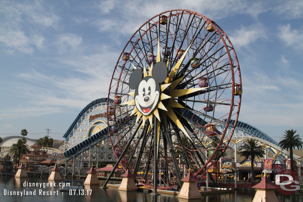 The view from the Golden Zephyr of the Fun Wheel.