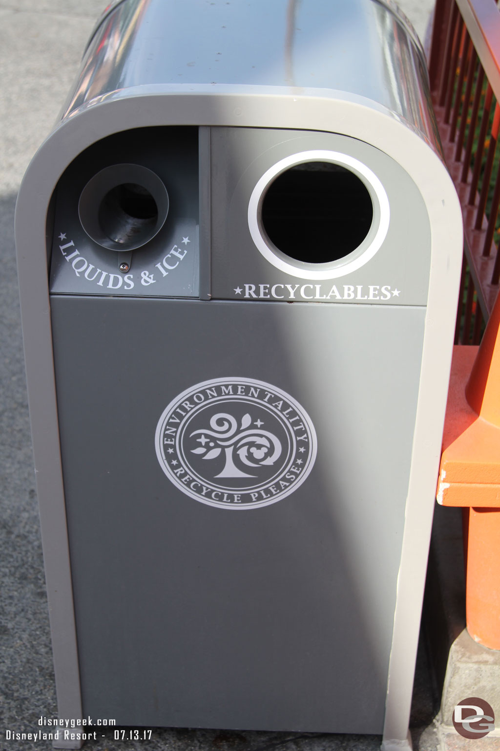 Noticed the newer environmental trashcan does not really have a Cars theme to it.