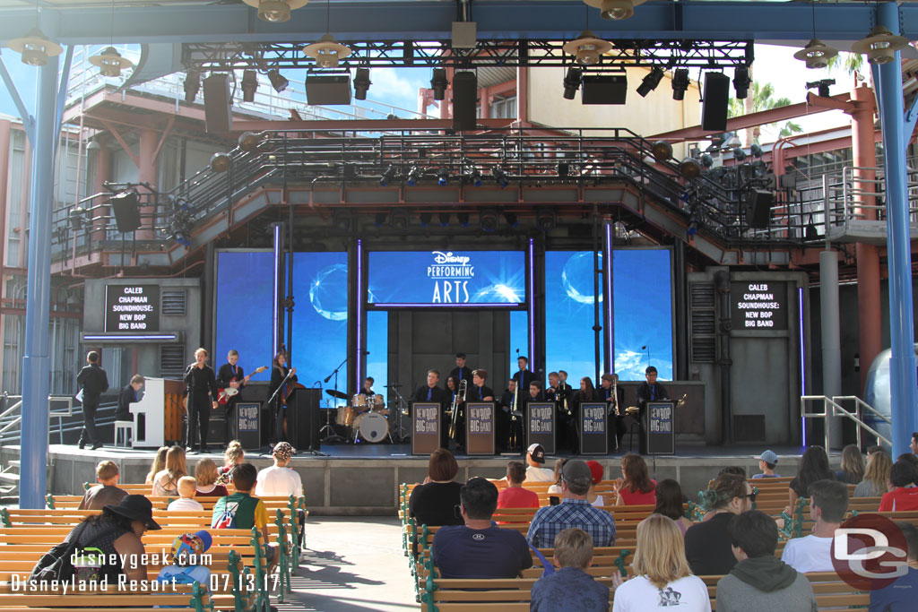 A performing arts group on the stage.