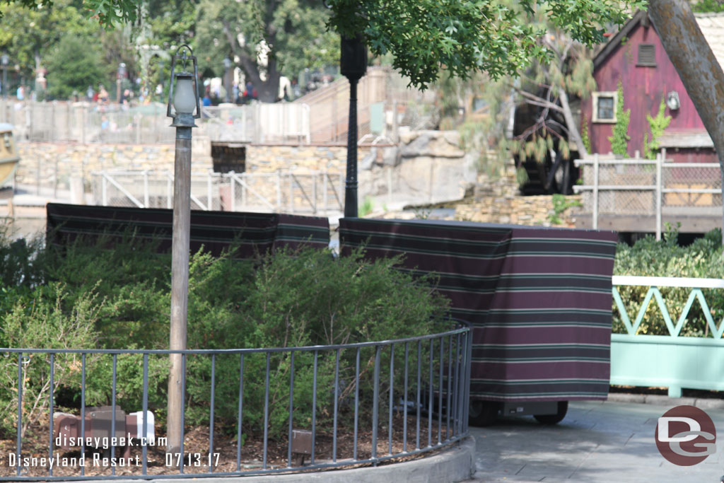 Carts out, assuming these are the temporary FastPass carts for Fantasmic.