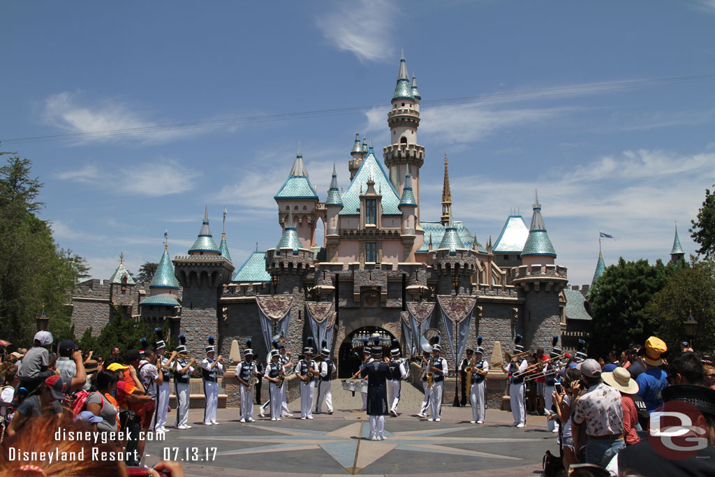 Back to Sleeping Beauty Castle for the Disneyland Band.