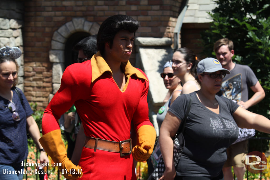 Gaston roaming around Fantasyland.