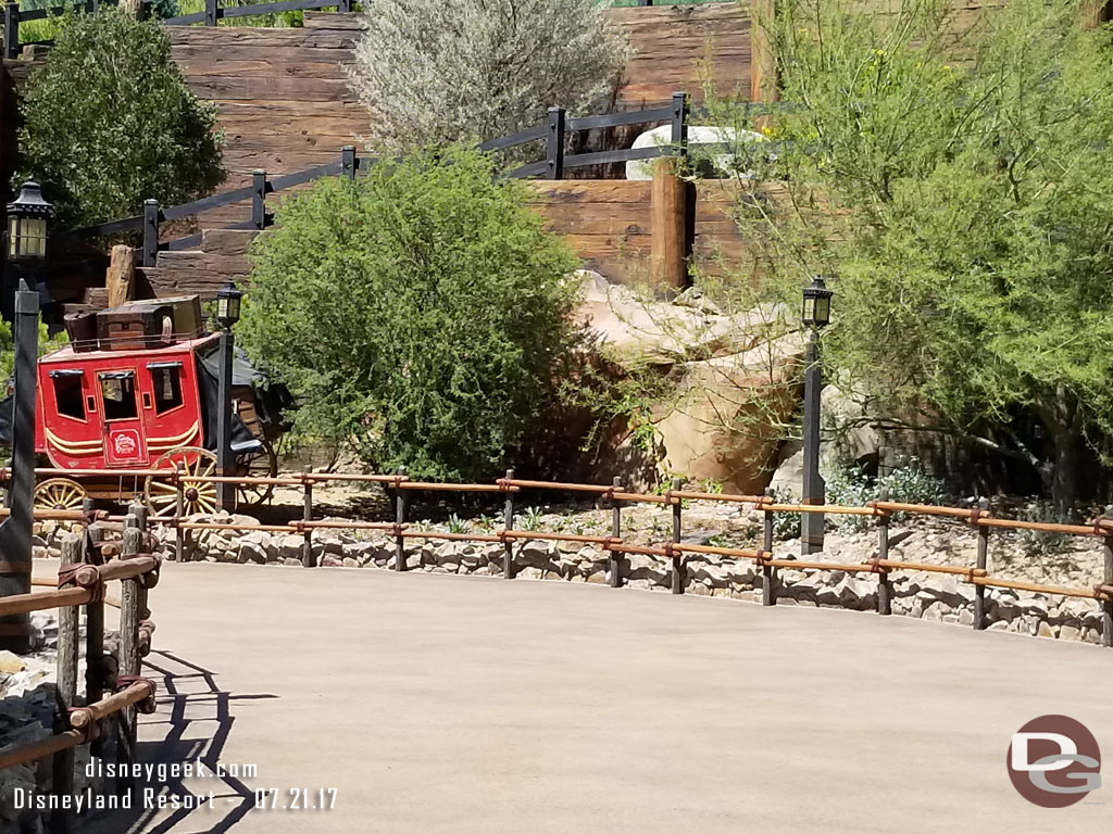 This walkway looks ready to open.  Guessing a wall is being built under the trestle, the same as Critter Country.