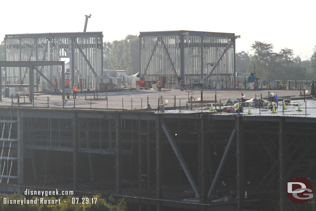 Another section of the roof concrete has been poured and the decking is going on for the last section.