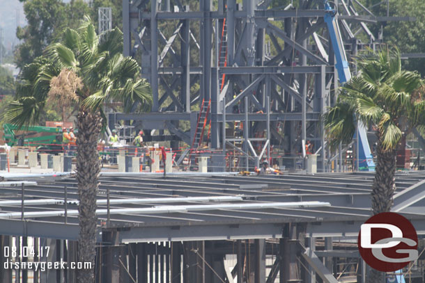 A closer look at the Millennium Falcon building.