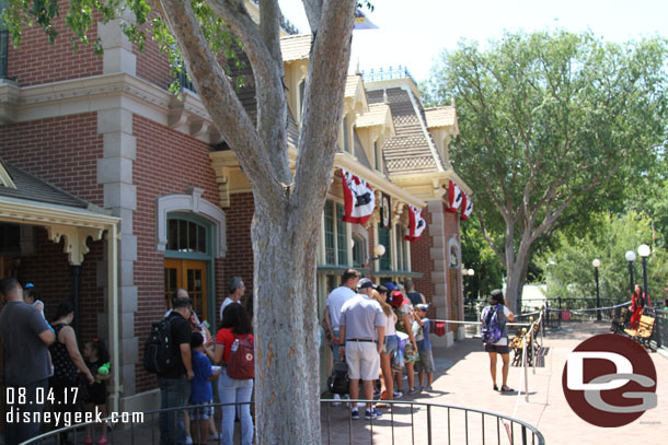 The end of the line for the Disneyland Railroad.  Compared to what I saw Saturday and later in the day this was really short.