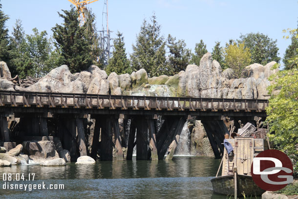 Looks like it is going to be a while before the trees grow in to fully block Star Wars: Galaxy's Edge.