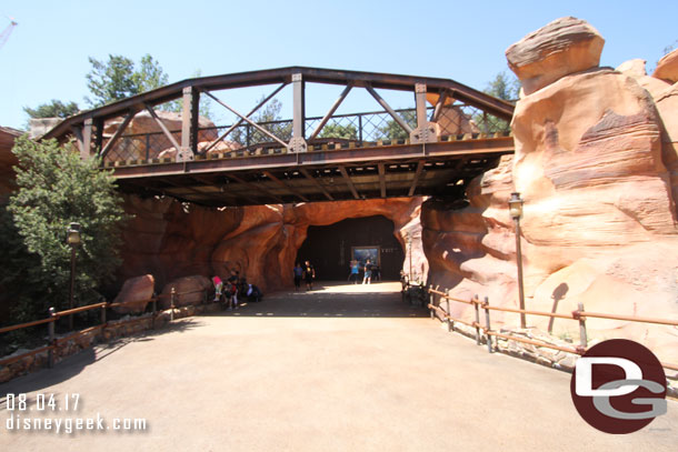 In a couple years this will be a sea of guests.  Today it is a quiet spot to relax and watch the trains.  It could use some more shade and seating though.