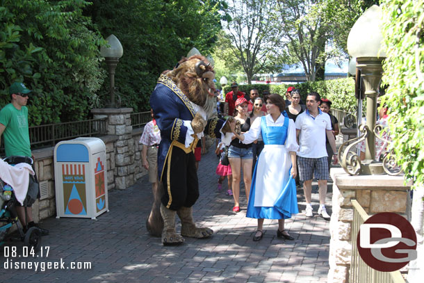 Crossed paths with Belle and the Beast in Fantasyland.