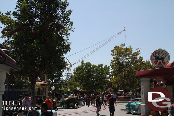 Star Wars: Galaxy's Edge work is visible over and through the trees.