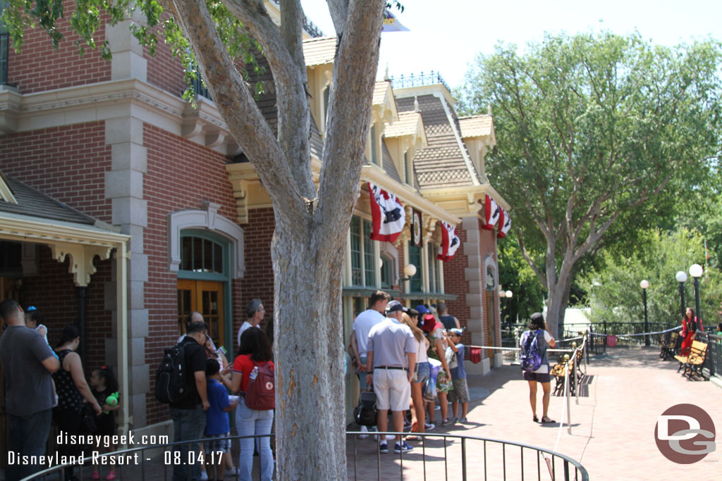 The end of the line for the Disneyland Railroad.  Compared to what I saw Saturday and later in the day this was really short.