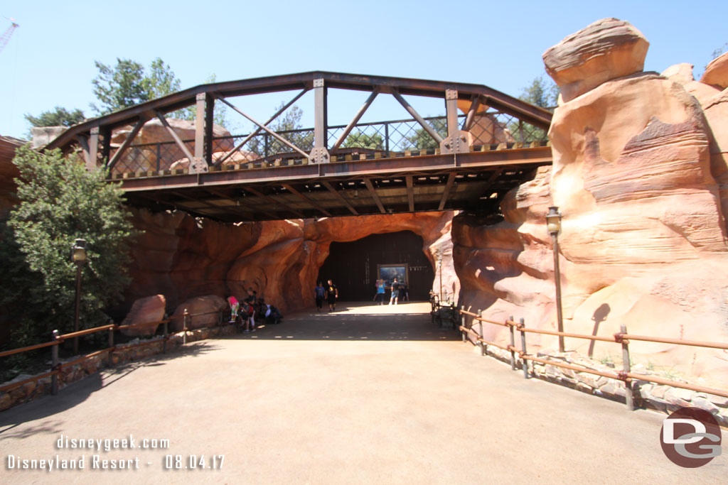 In a couple years this will be a sea of guests.  Today it is a quiet spot to relax and watch the trains.  It could use some more shade and seating though.