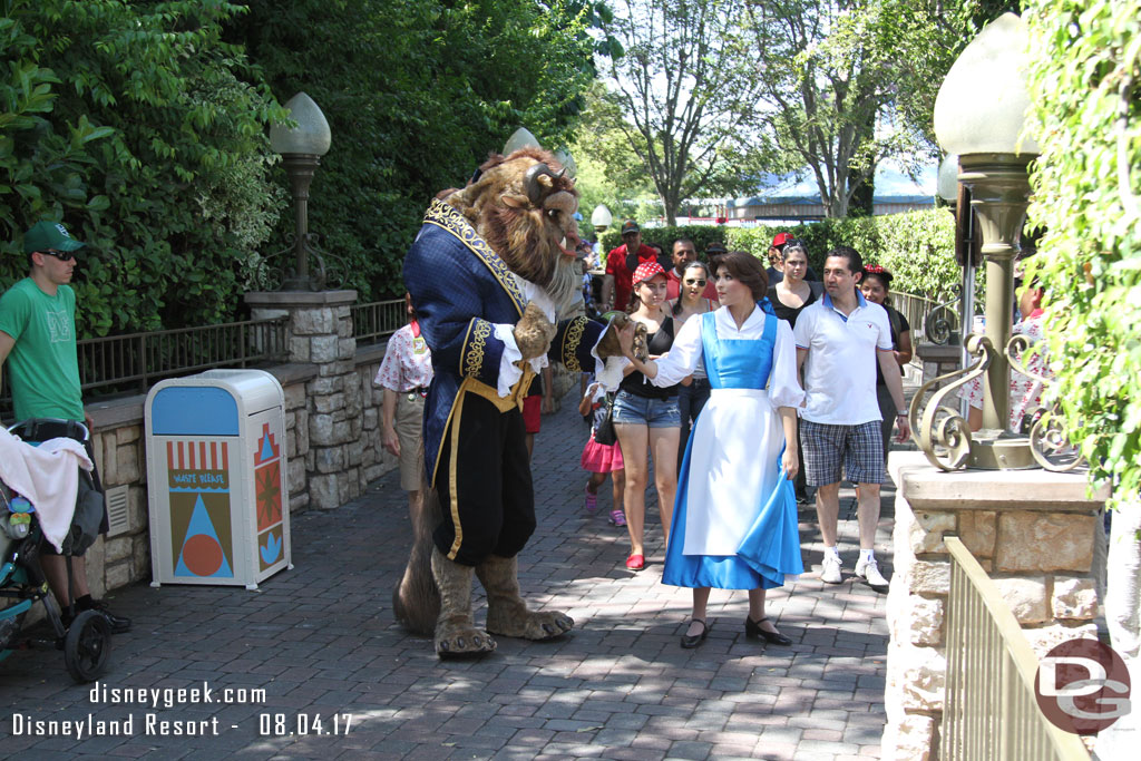 Crossed paths with Belle and the Beast in Fantasyland.