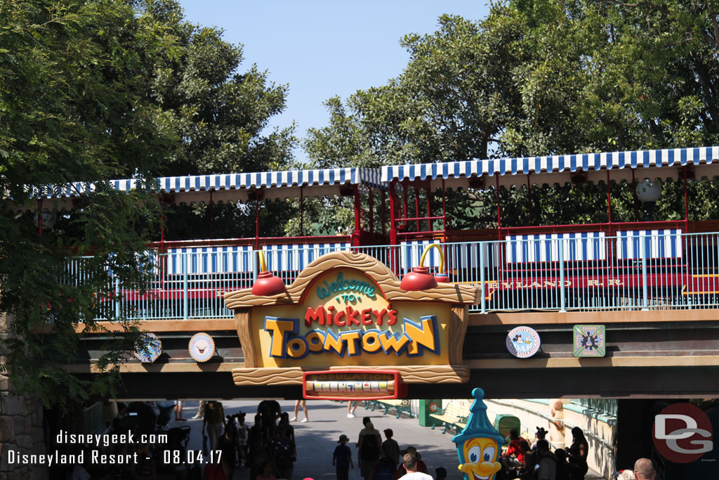 The train was still closed as I entered Toontown.