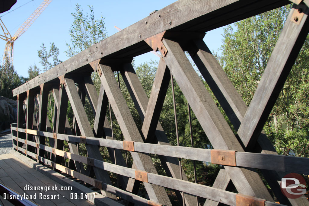 Passing over the new walkway trestle.