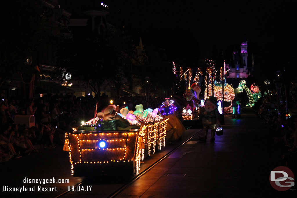 Dopey driving the mine train.